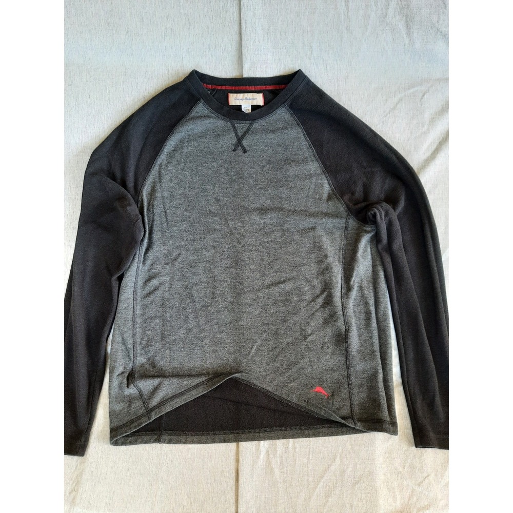 Tommy Bahama Men Large Pullover Fleece Sweater‎ Raglan Acrylic Polyamide Blend